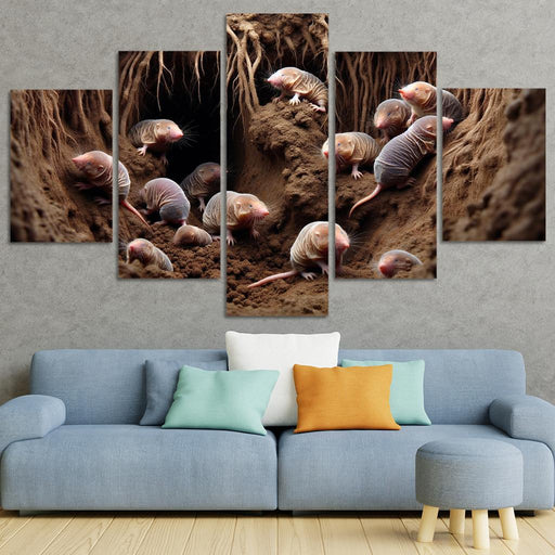 Secrets Of The Underworld The Life Of Naked Mole Rats Oil Paintings Frame