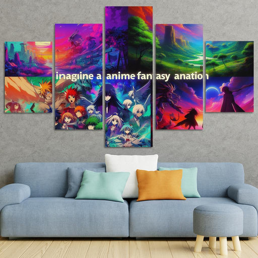 Anime Fantasy Fusion Multi-panel Paintings