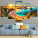 Tranquil Shores A Sanctuary For Nature Lovers Modern Paintings Frame