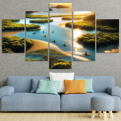 Crystal Waters A Kayaking Adventure Abstract Paintings Frame