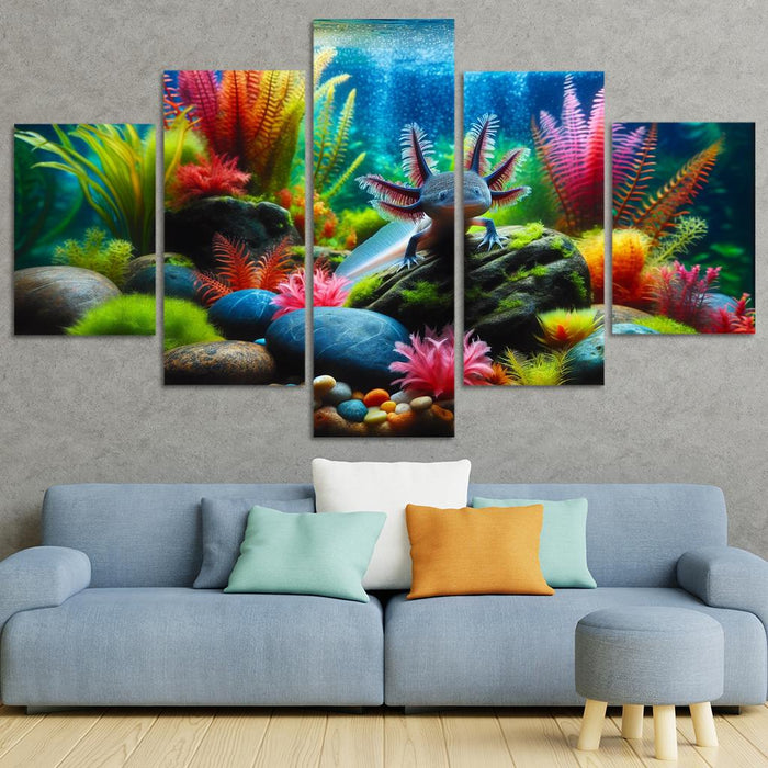 Exploring The Mysteries Of Axolotls Oil Paintings Frame