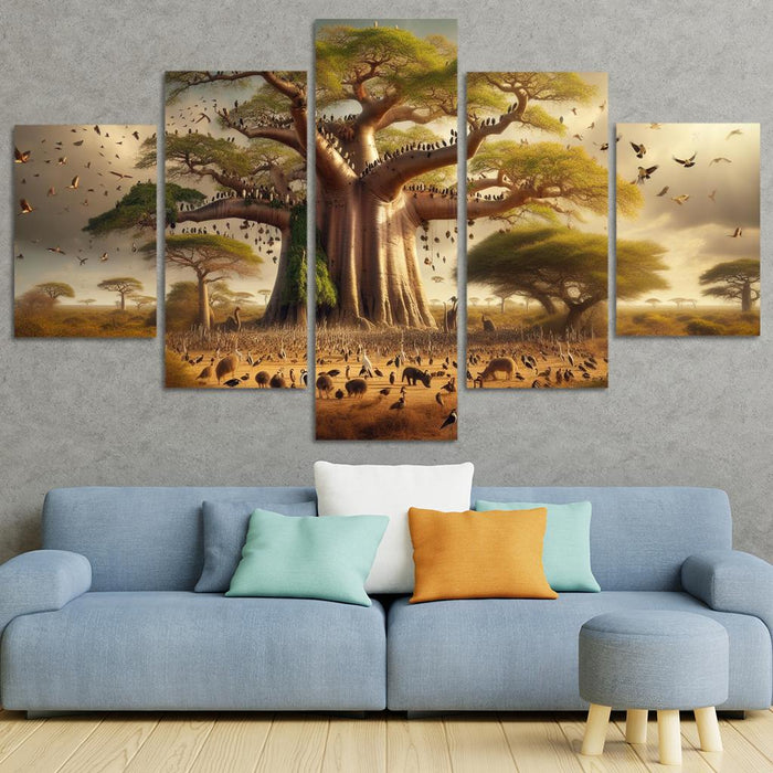 The Forgotten Giants The Baobab Tree And Its Ecosystem Oil Paintings Frame