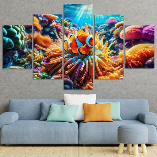 Guardians Of The Reef The Life Of Clownfish Oil Paintings Frame