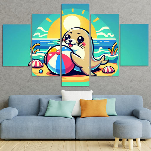 Silly Seal Show Modern Paintings Frame