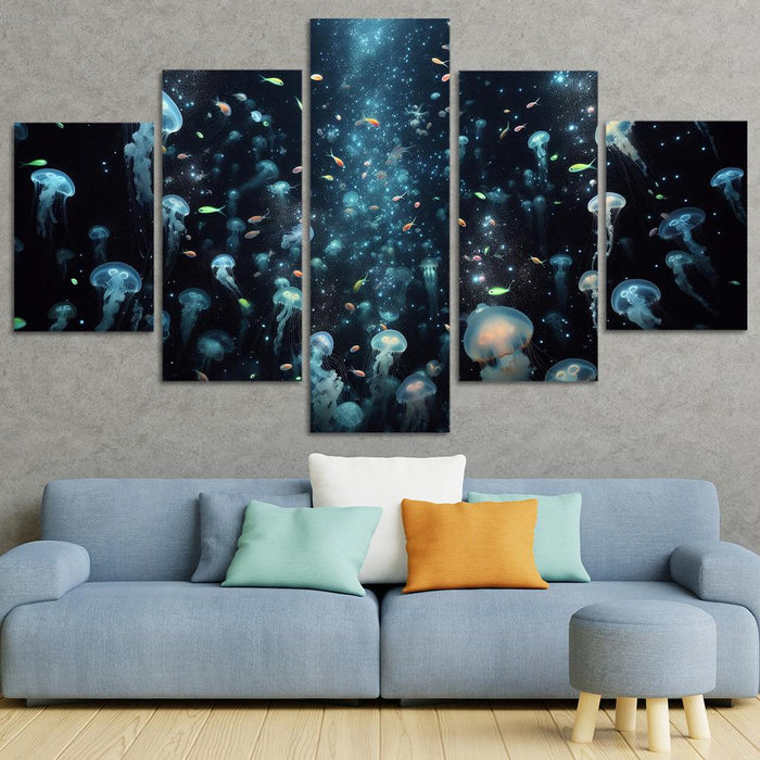 The Magic Of Bioluminescence Creatures Of The Deep Oil Paintings Frame