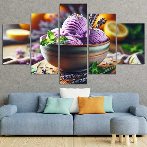 Lavender Lemonade Sorbet Abstract Paintings Frame