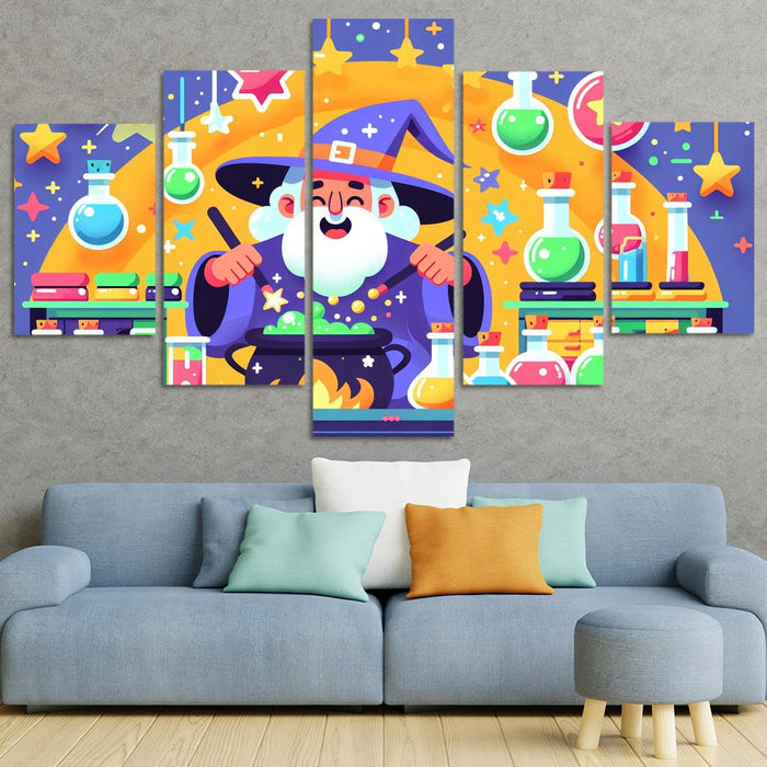 Whimsical Wizard Workshop Modern Paintings Frame