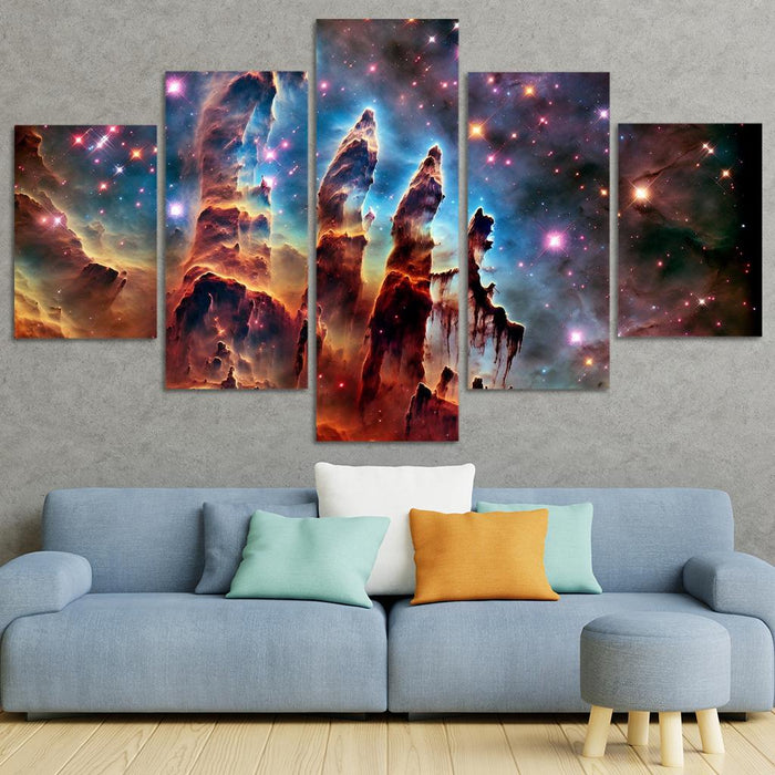 The Majestic Pillars Of Creation Modern Paintings Frame