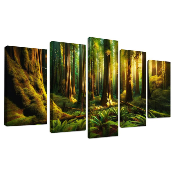 The Mighty Redwoods And Their Ecosystem Oil Paintings Frame