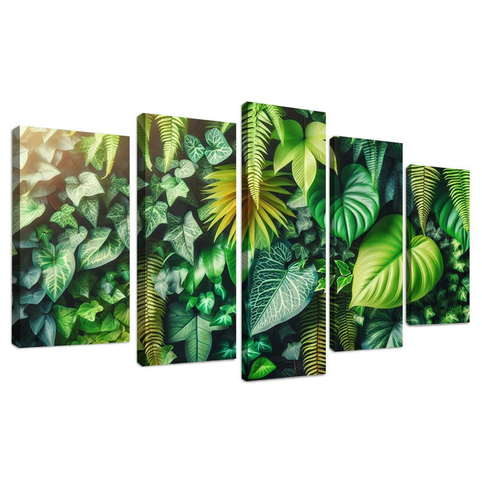 Lush Greenery A Foliage Focused Arrangement Multi-panel Paintings