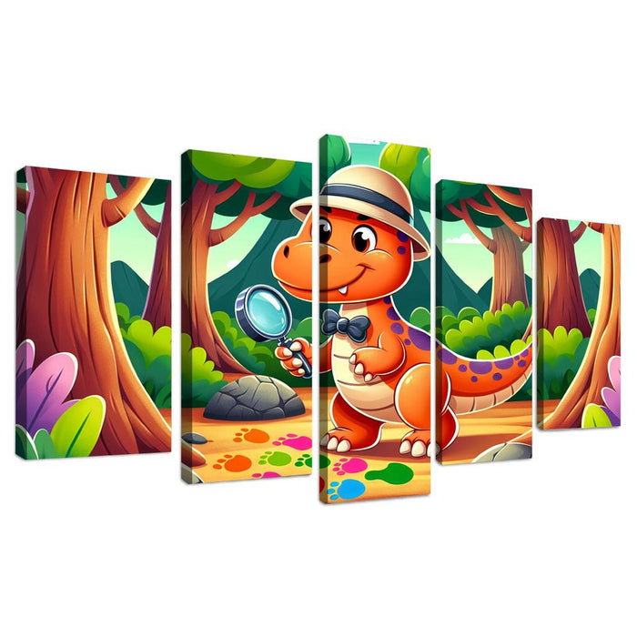 Dino Detective Modern Paintings Frame