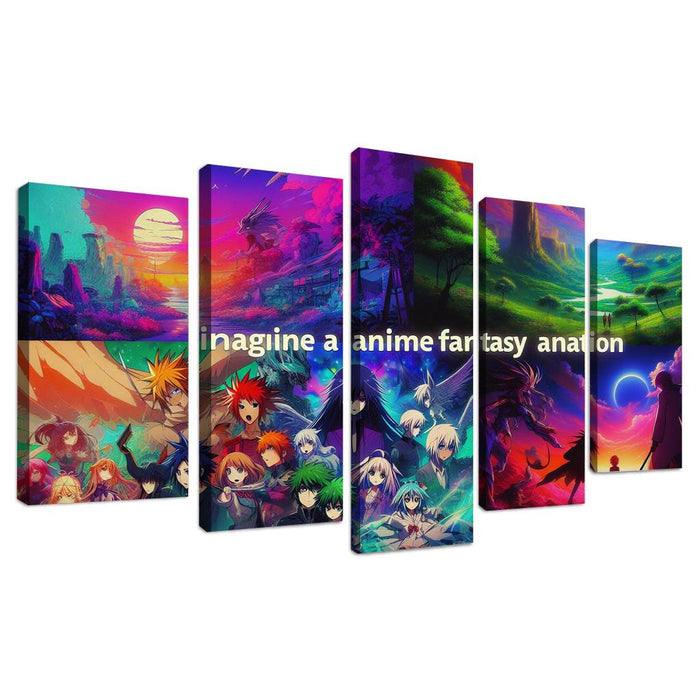 Anime Fantasy Fusion Multi-panel Paintings