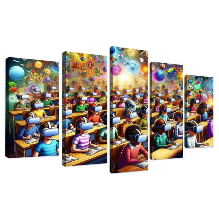 Virtual Reality In Education Transforming Learning Experiences Canvas Paintings Frame