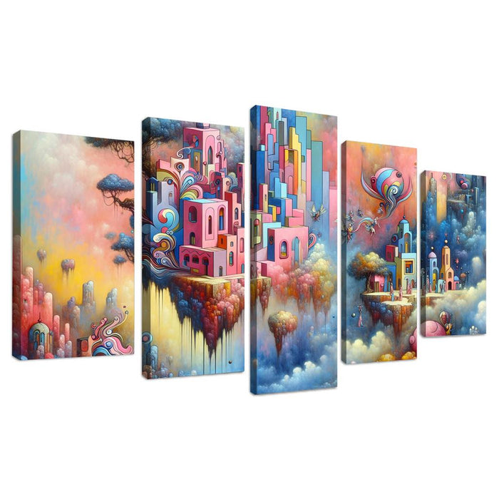 Anime Dreamscape Multi-panel Paintings