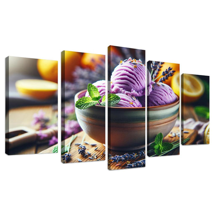 Lavender Lemonade Sorbet Abstract Paintings Frame