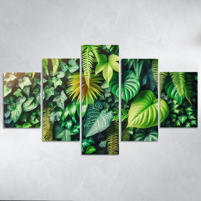 Lush Greenery A Foliage Focused Arrangement Multi-panel Paintings