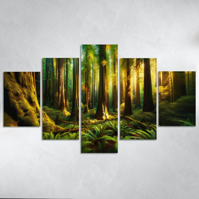 The Mighty Redwoods And Their Ecosystem Oil Paintings Frame