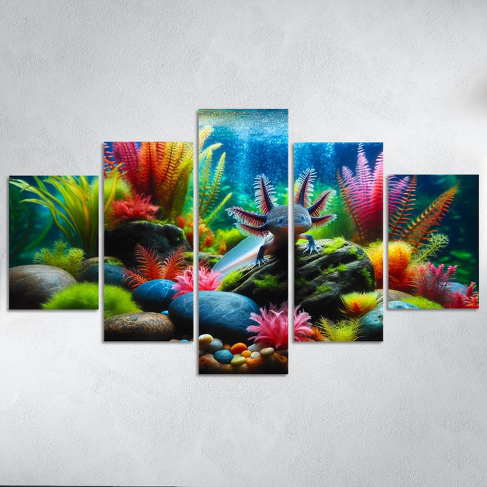 Exploring The Mysteries Of Axolotls Oil Paintings Frame