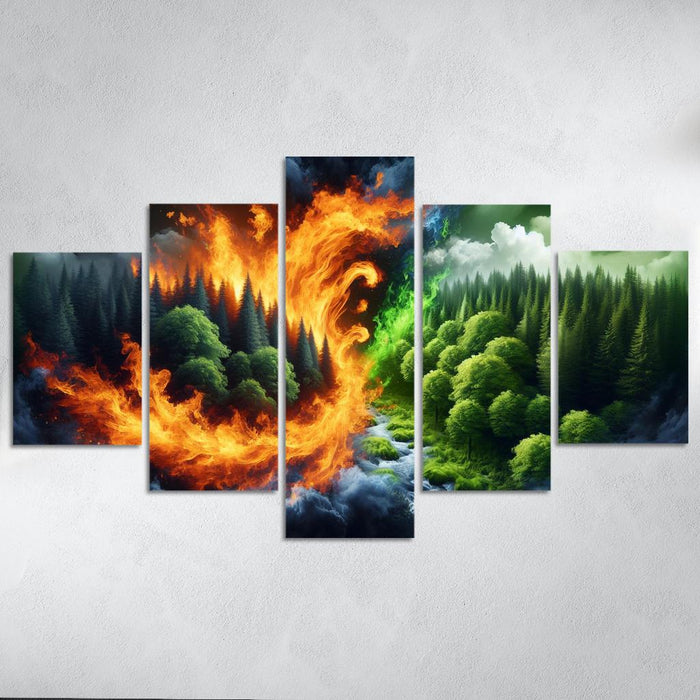 Flames Of Awareness The Reality Of Wildfires Multi-panel Paintings