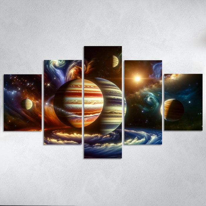 The Dance Of Gas Giants In Exoplanetary Systems Modern Paintings Frame