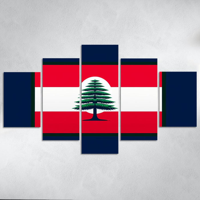 Emblem Of Resilience The Flag Of Lebanon Modern Paintings Frame