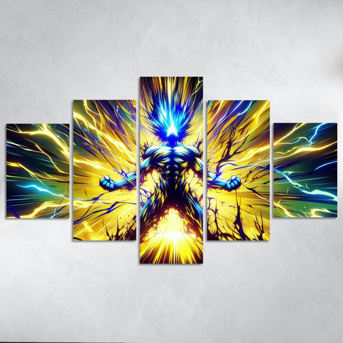 Goku's Spirit Surge Canvas Paintings Frame