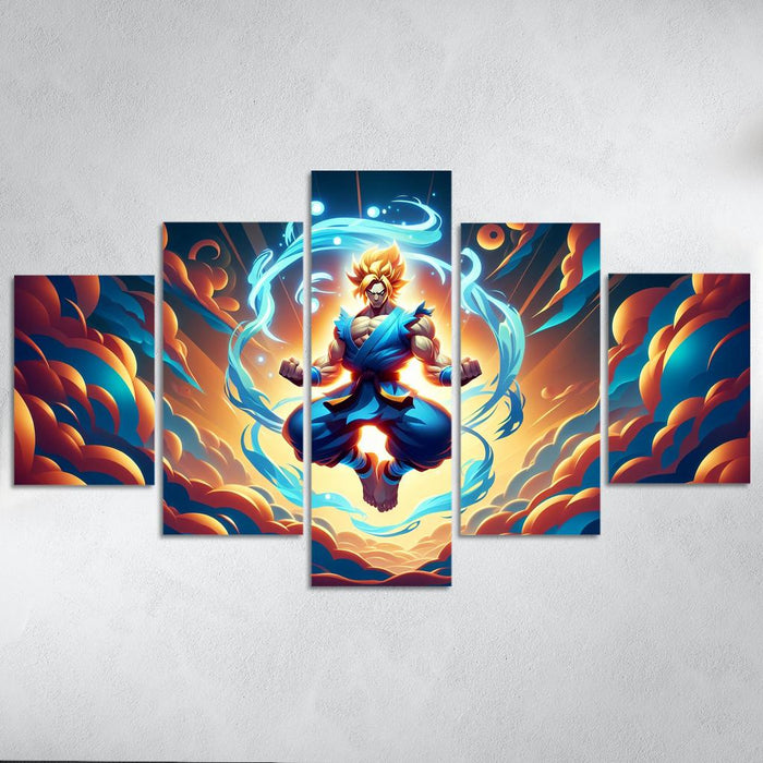 Goku's Power Unleashed Multi-panel Paintings