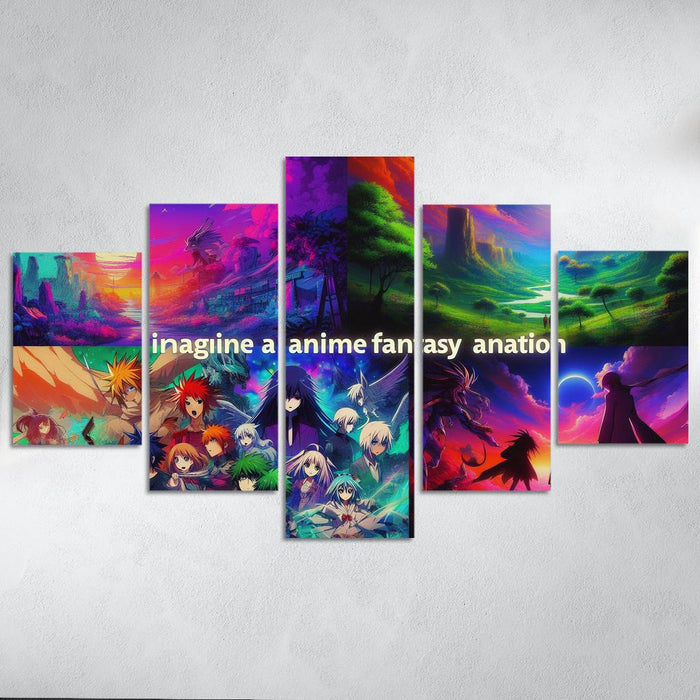 Anime Fantasy Fusion Multi-panel Paintings