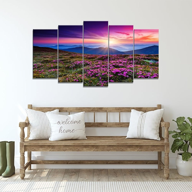 Large Canvas Art Set Featuring Autumn Landscape Wall Decor