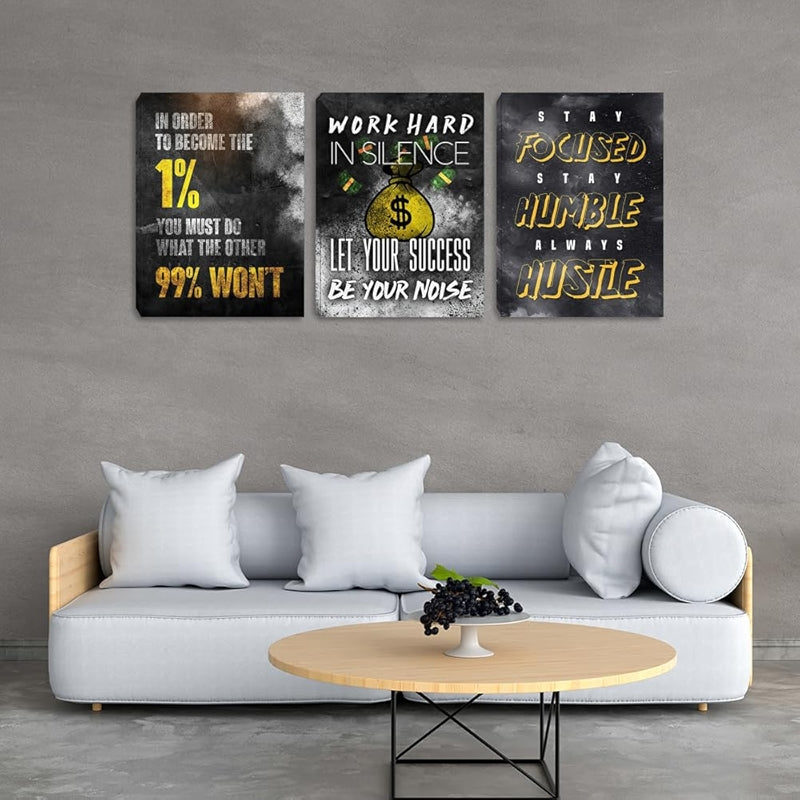 Inspirational Wall Art Canvas Set For Motivation And Success