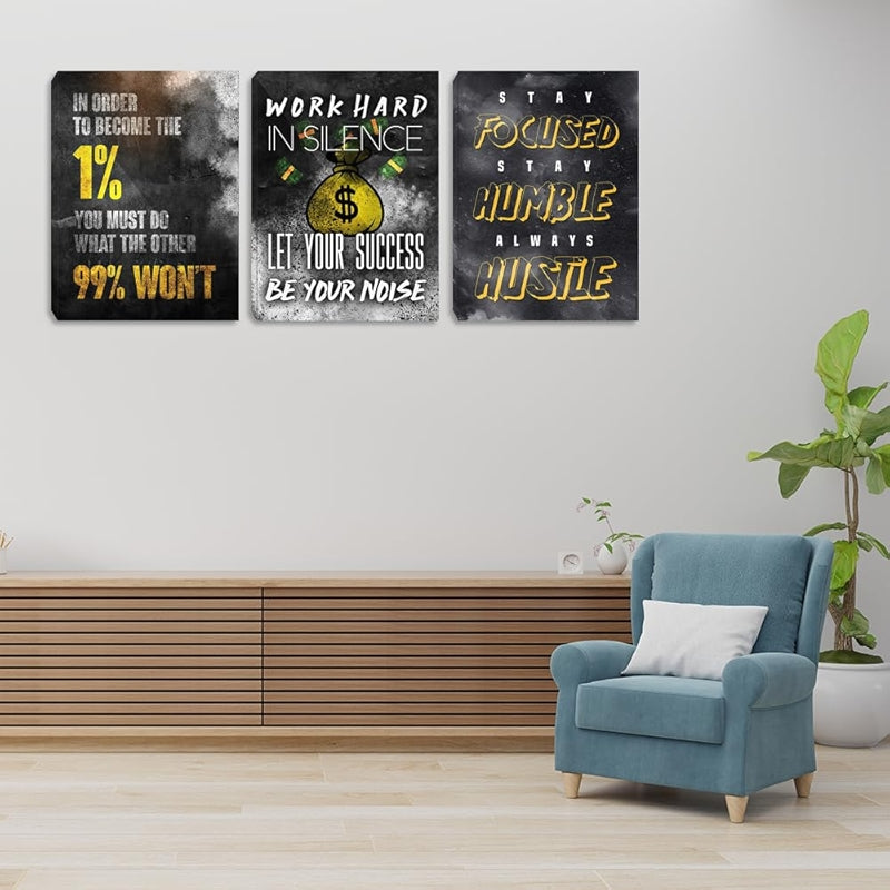 Inspirational Wall Art Canvas Set For Motivation And Success