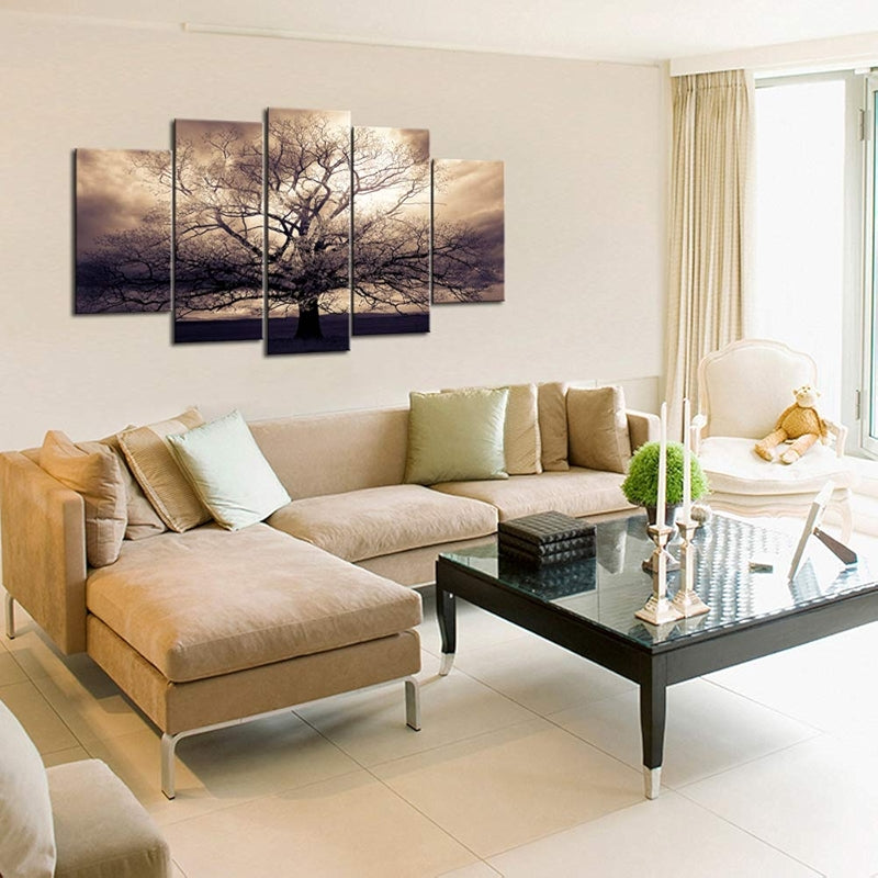 Large Canvas Wall Art Sepia Tree Of Life Artwork