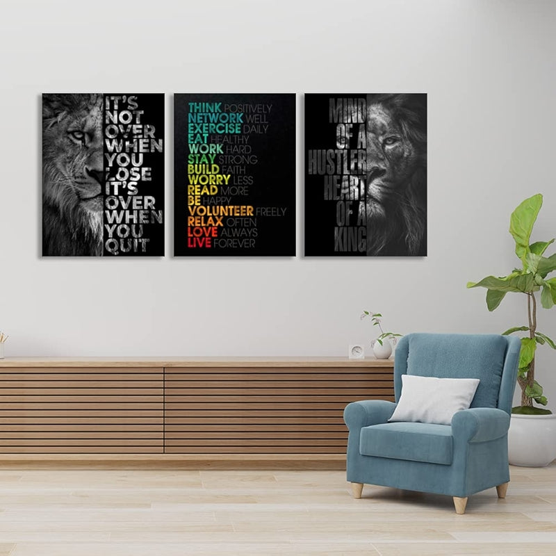 Inspirational Wall Art Canvas Set For Motivation And Success