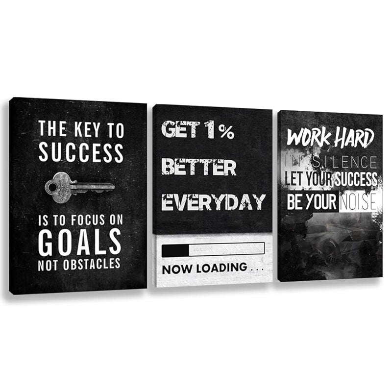 Inspirational Wall Art Canvas Set For Motivation And Success