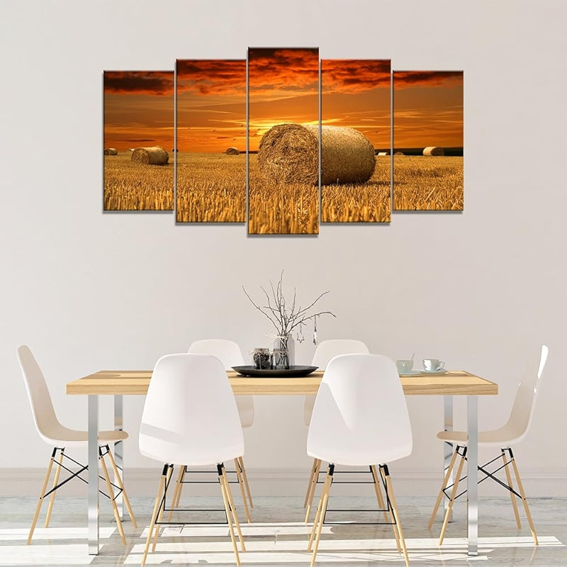 Large Canvas Art Set Featuring Autumn Landscape Wall Decor