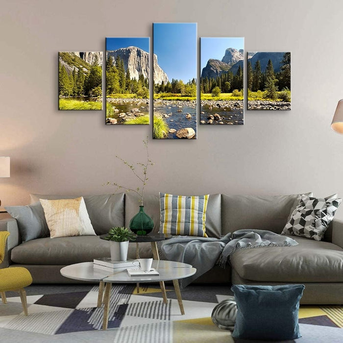 Canvas Wall Art Set Grand Teton National Park Landscape