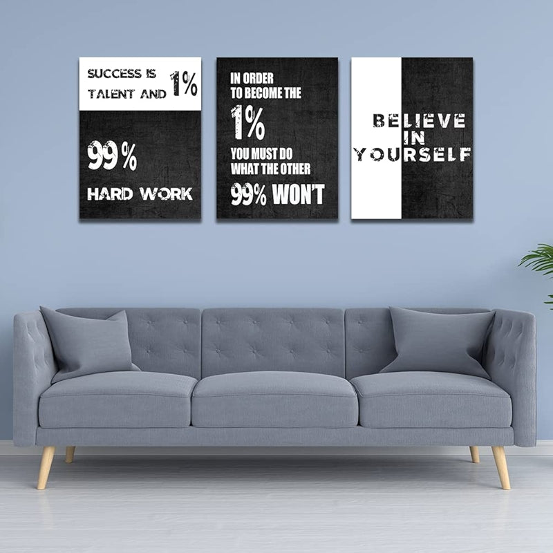 Inspirational Wall Art Canvas Set For Motivation And Success