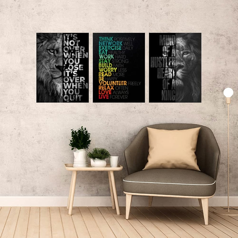 Inspirational Wall Art Canvas Set For Motivation And Success