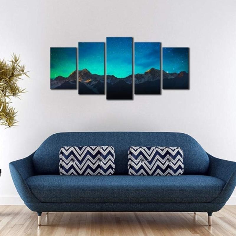 Canvas Wall Art Mount Cook And Lake Matheson With Milky Way