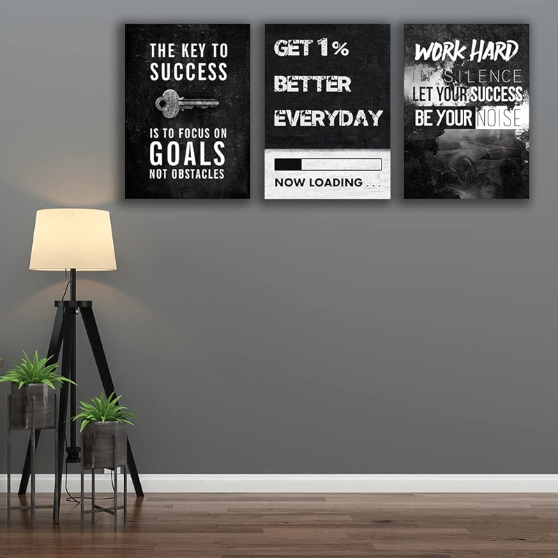 Inspirational Wall Art Canvas Set For Motivation And Success