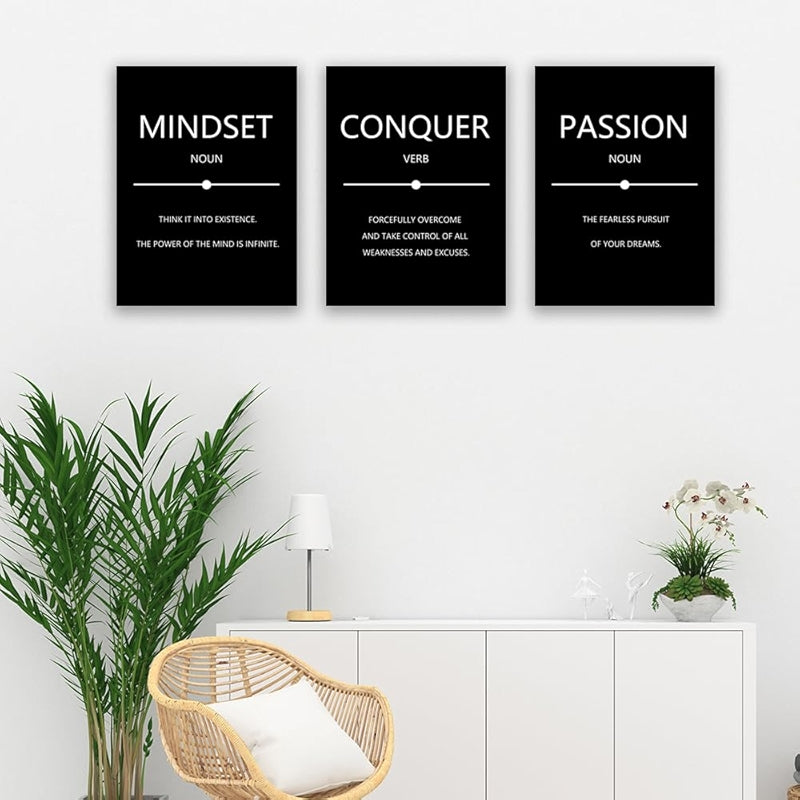 Inspirational Wall Art Canvas Set For Motivation And Success