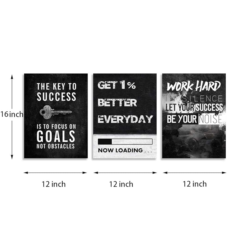 Inspirational Wall Art Canvas Set For Motivation And Success