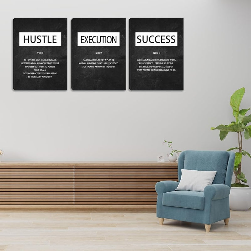 Inspirational Wall Art Canvas Set For Motivation And Success