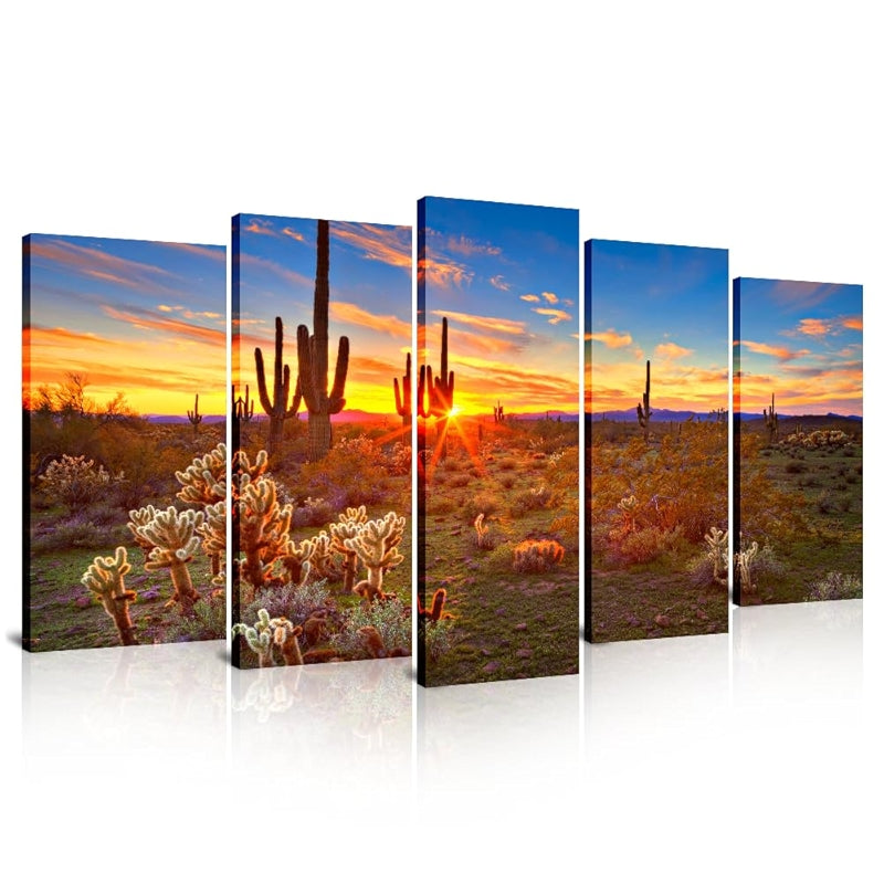 Large Canvas Art Set Featuring Autumn Landscape Wall Decor