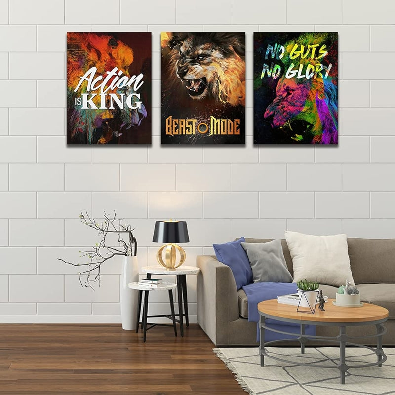 Inspirational Wall Art Canvas Set For Motivation And Success