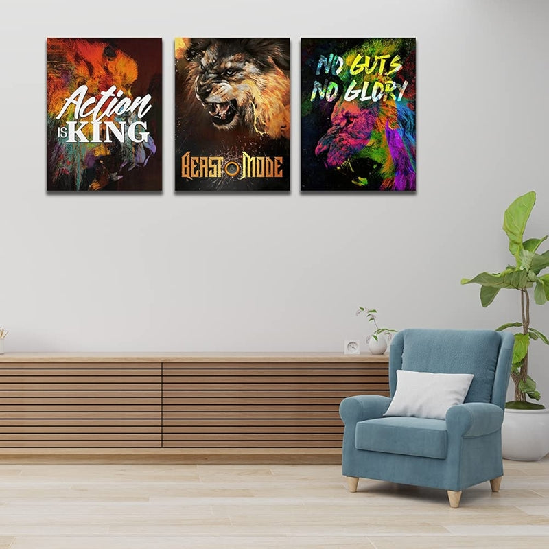 Inspirational Wall Art Canvas Set For Motivation And Success