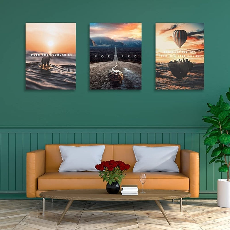 Inspirational Wall Art Canvas Set For Motivation And Success