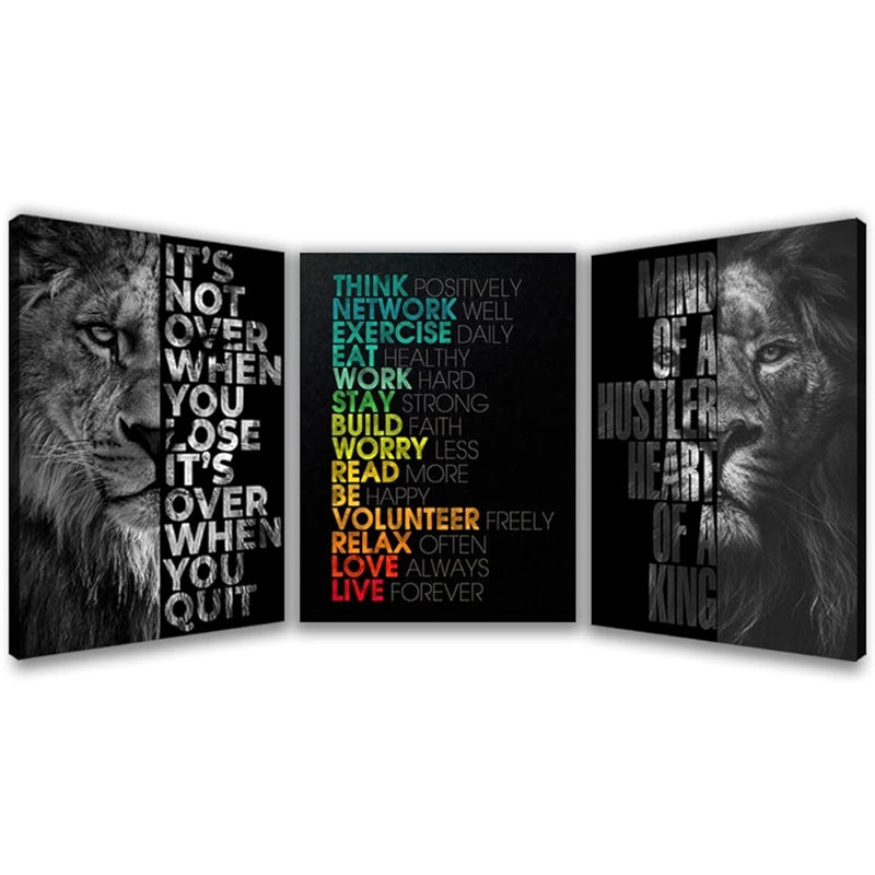 Inspirational Wall Art Canvas Set For Motivation And Success