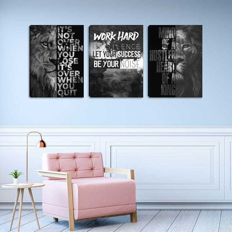 Inspirational Wall Art Canvas Set For Motivation And Success