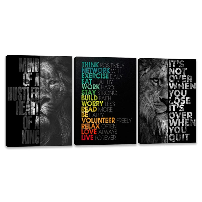 Inspirational Wall Art Canvas Set For Motivation And Success